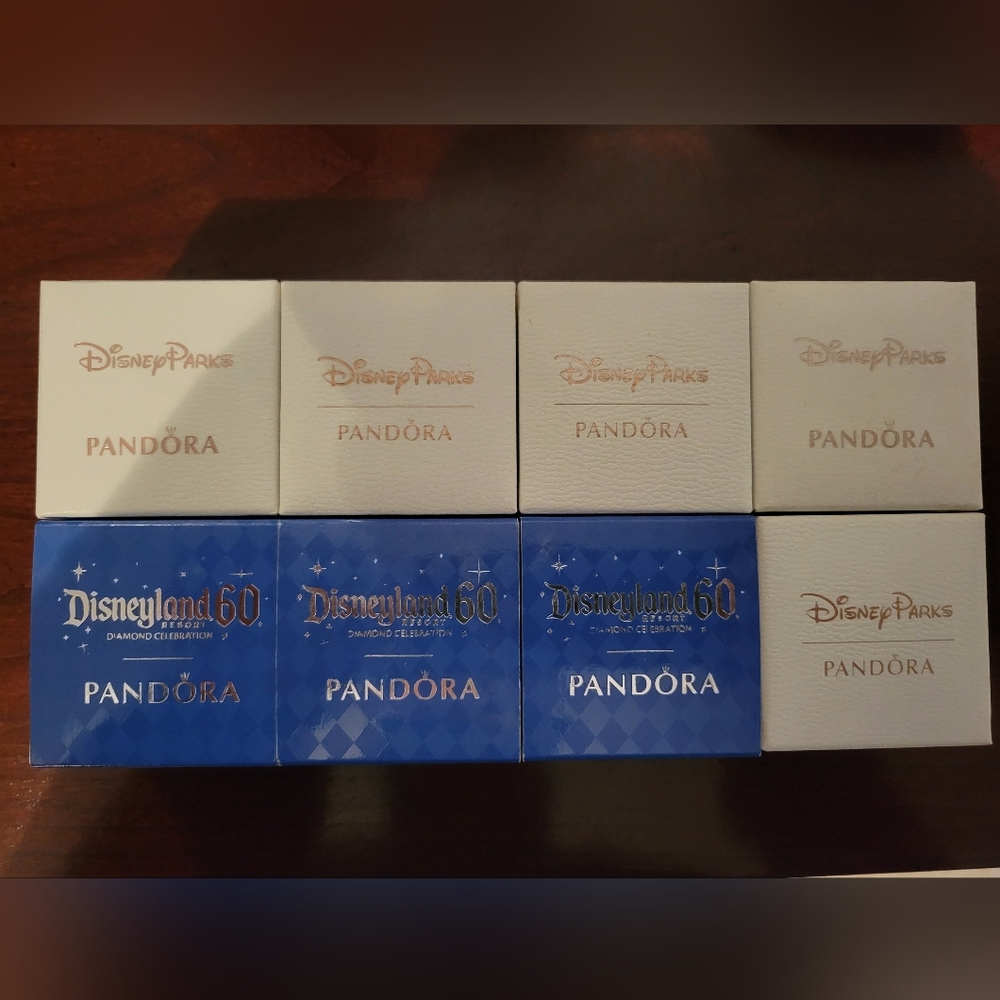 Pandora Disney Parks Jewelry Boxes Featuring Disneyland 60th Anniversary Covers